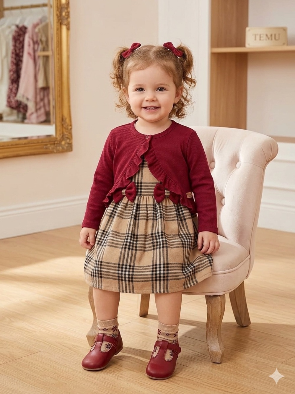 Toddler Girl 2-Piece Temu Boutique Dress Bundle